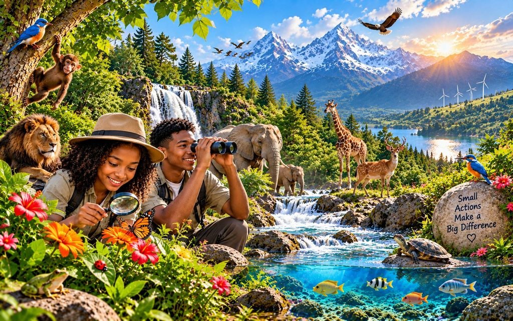 Nature, wildlife, plants, and landscapes representing the natural world